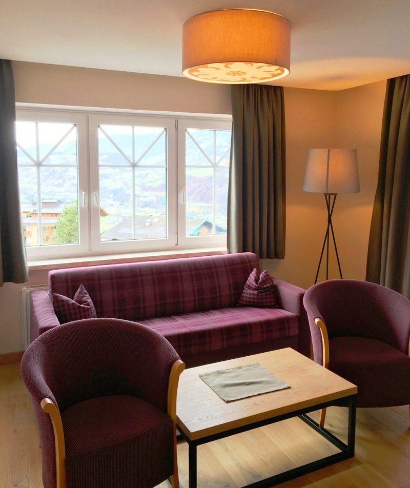 Living room of the suite