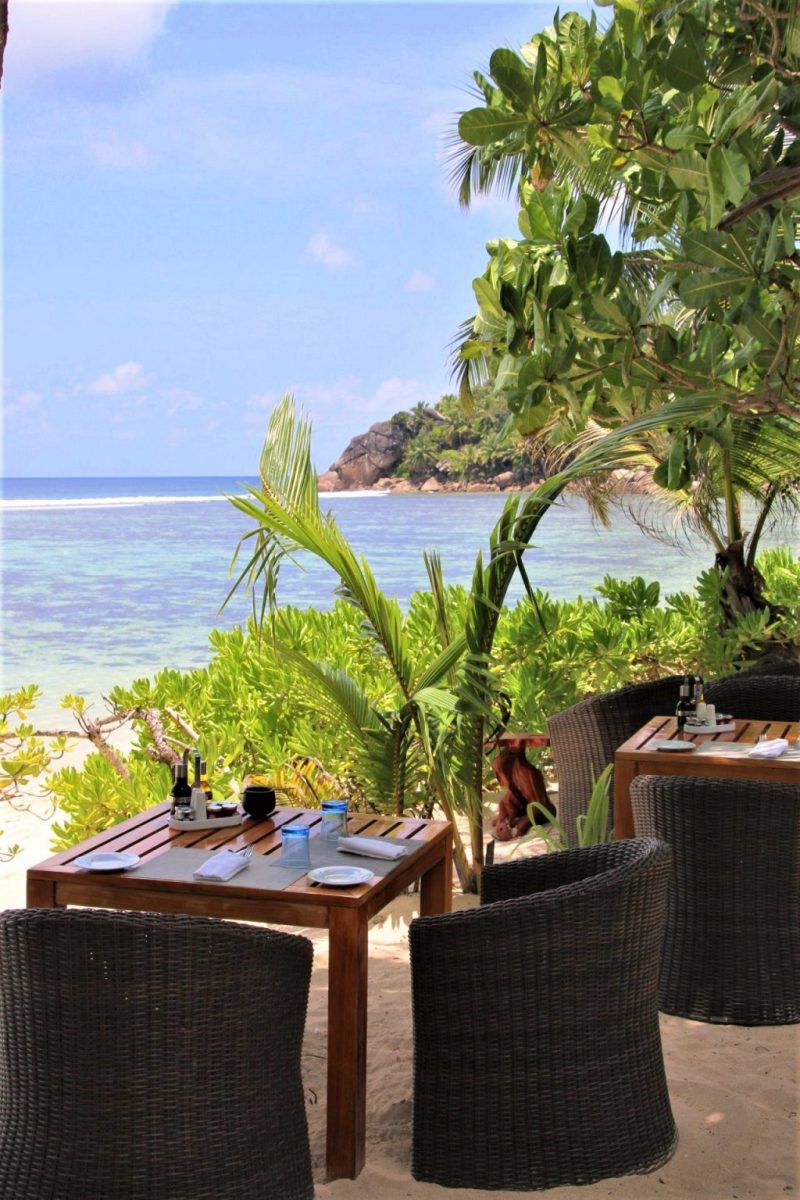 Kempinski Seychelles beach restaurant